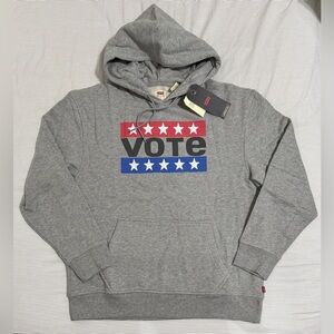 Levi's® x Vote Relaxed Fit Pullover Hoodie Men's Medium (22.25 inch PtP) NWT